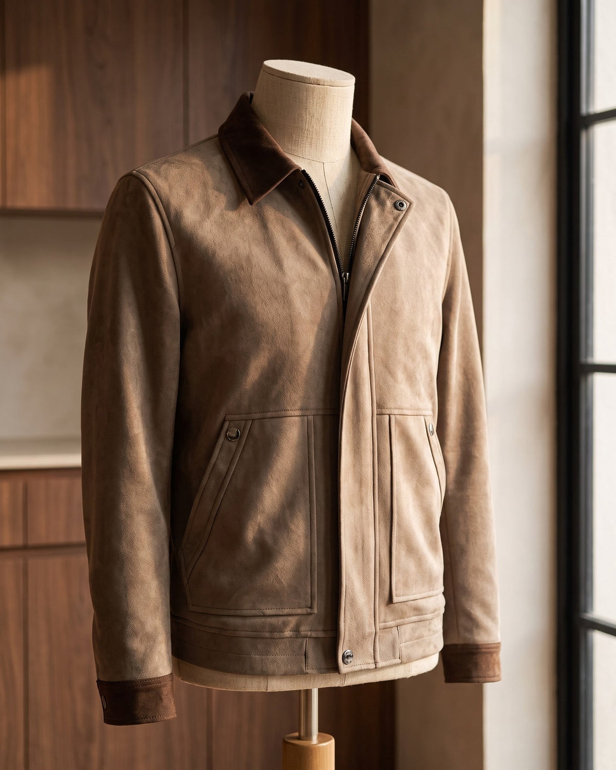 Rufino Suede-Finish Leather Jacket