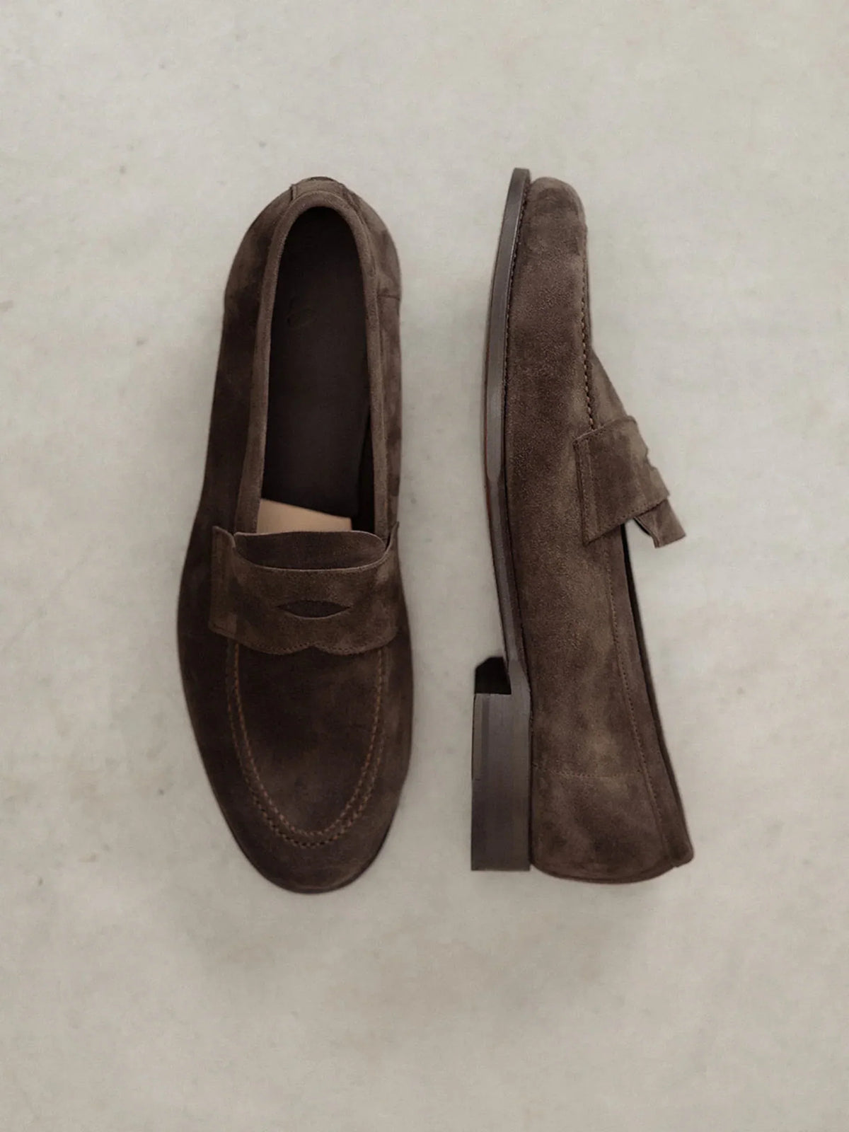 The Penny Loafer - Brown Suede - Unlined