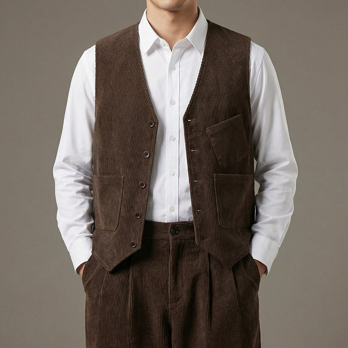 Marcello Cotton Vest & Trouser Set