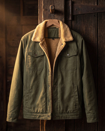 Silvio Cotton Sherpa-Lined Jacket