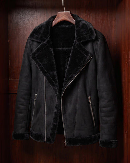 Antonio Faux Leather Shearling Jacket