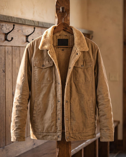 Silvio Cotton Sherpa-Lined Jacket