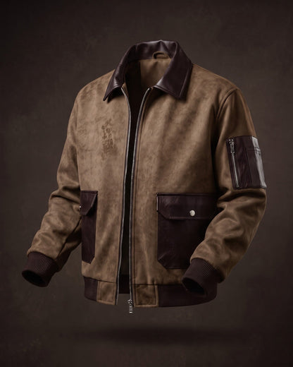 Moreno Suede-Look Bomber Jacket
