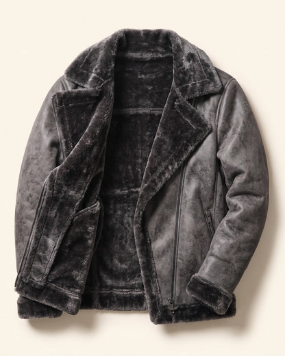 Antonio Faux Leather Shearling Jacket