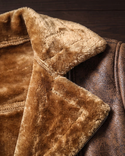 Antonio Faux Leather Shearling Jacket