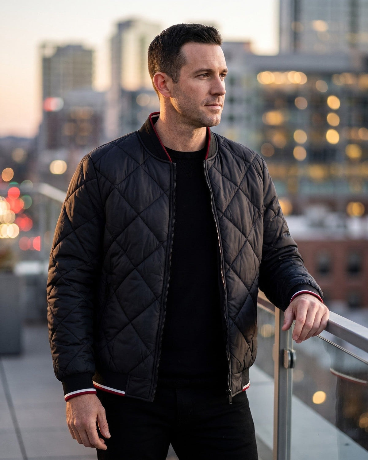 Demetrio Quilted Bomber Jacket