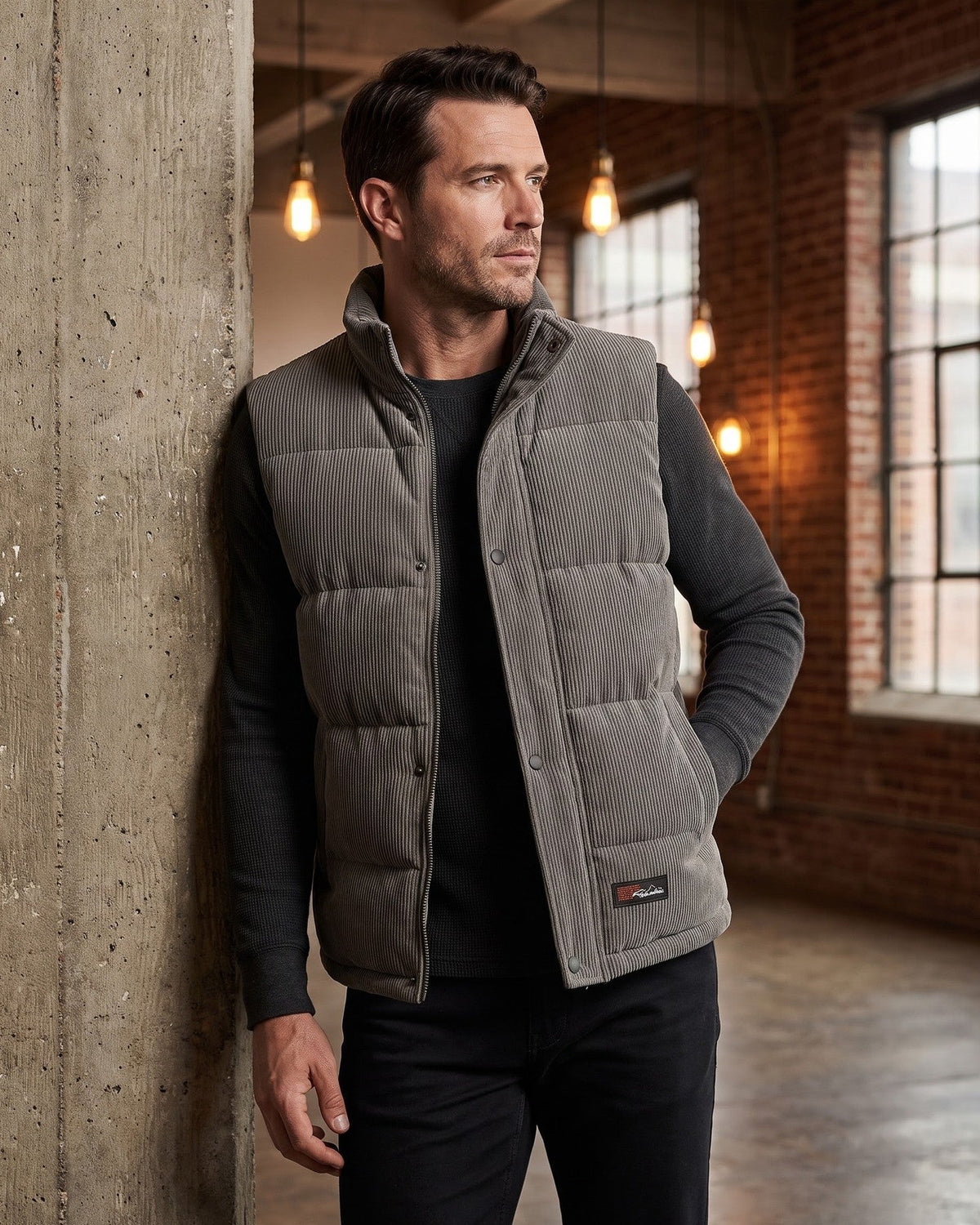 Franco Corduroy Puffer Vest