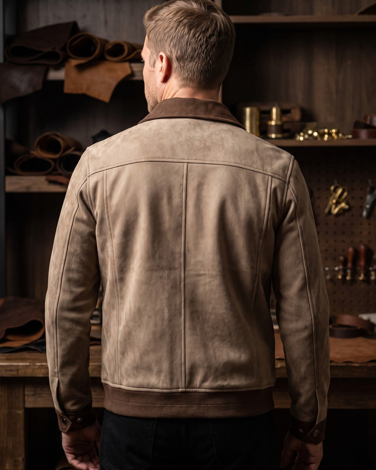 Rufino Suede-Finish Leather Jacket