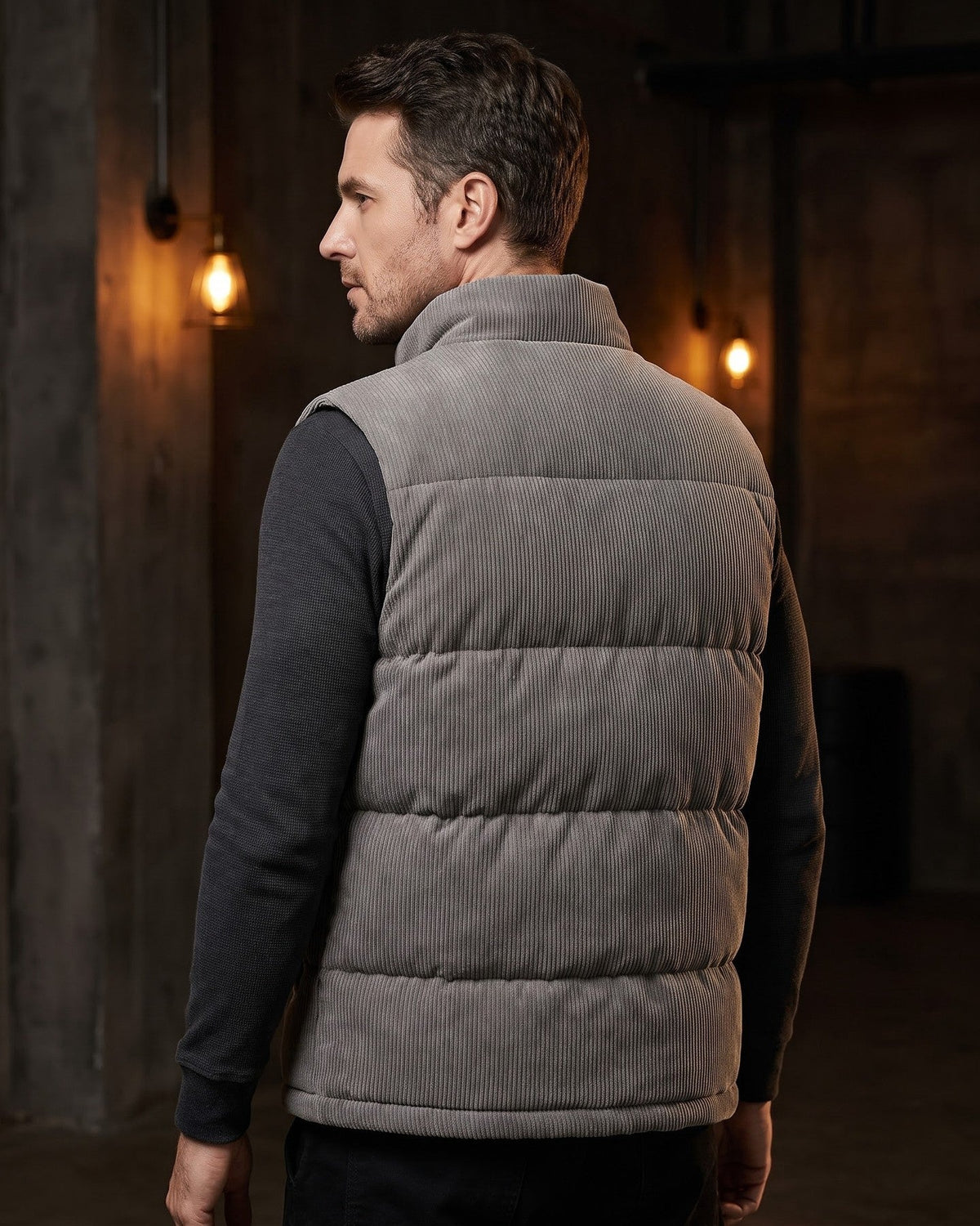 Franco Corduroy Puffer Vest