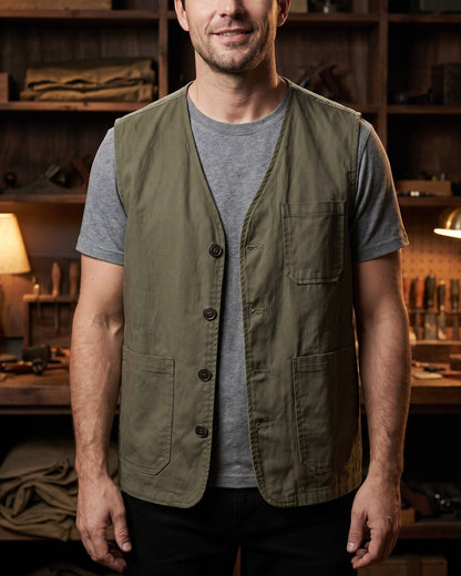 Severino Cotton Utility Vest