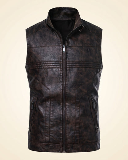 Vicente Faux Leather Vest