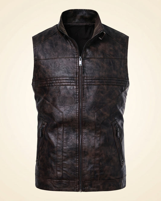 Vicente Faux Leather Vest