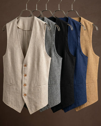 Tomas Linen Blend Vest