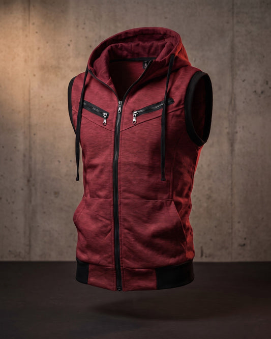 Domenico Cotton Blend Hoodie Vest