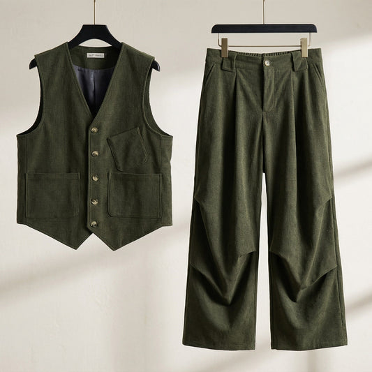 Marcello Cotton Vest & Trouser Set