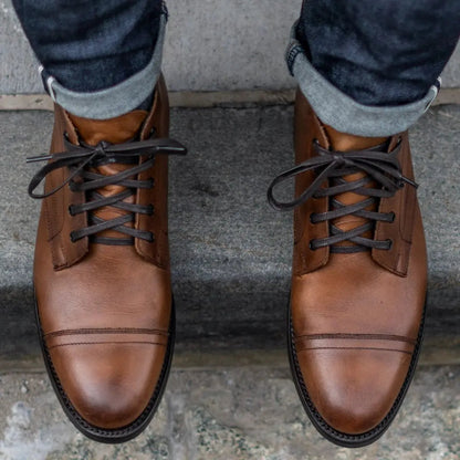 The Ellis Cap-Toe Chukka — Walnut
