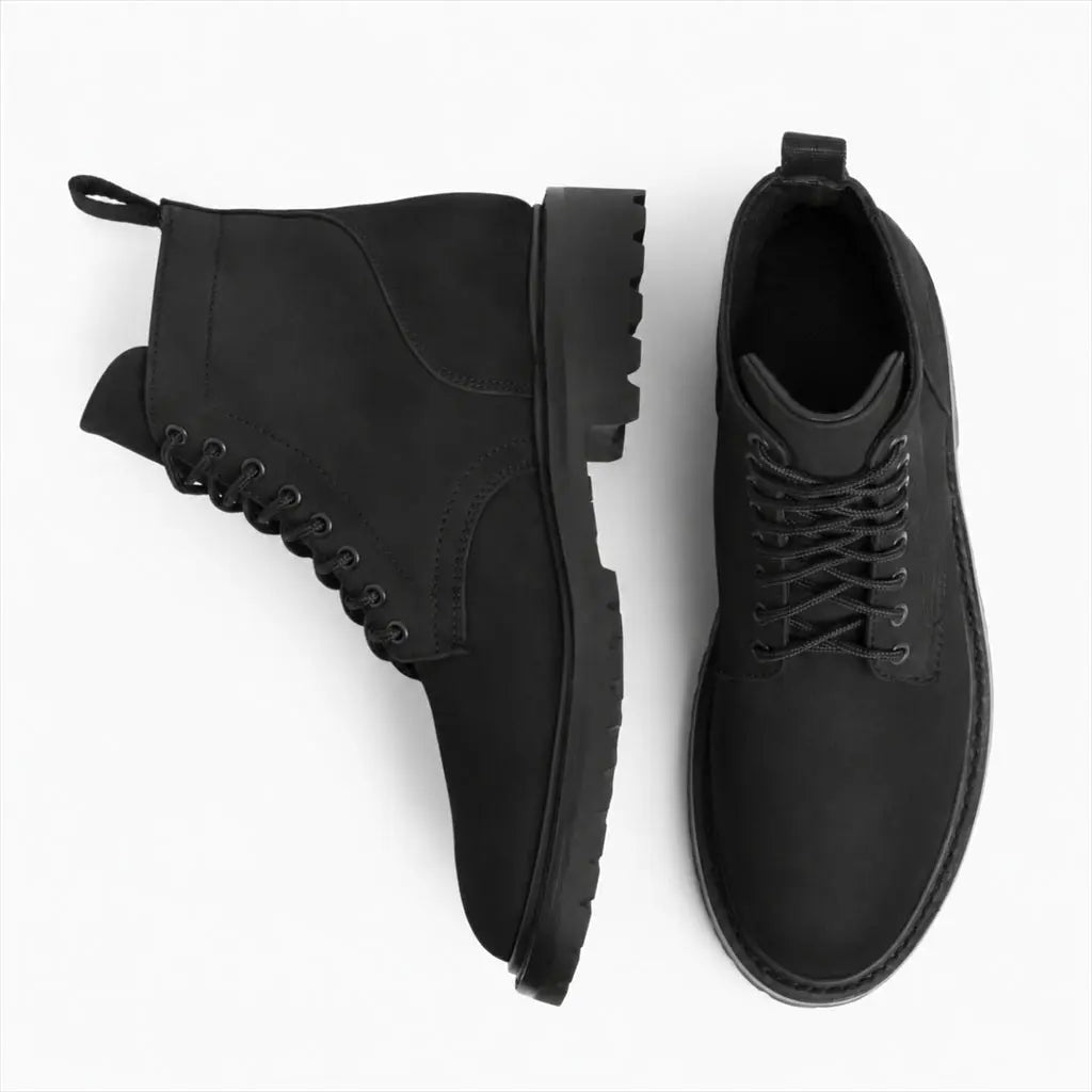 The Holt Lug Boot — Matte Black